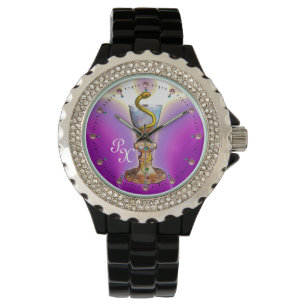 BOWL OF HYGEIA MONOGRAM Medicine, Pharmacy ,Pink Watch