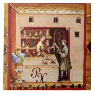 BOWL OF HYGEIA MONOGRAM Medicine, Pharmacy Tile
