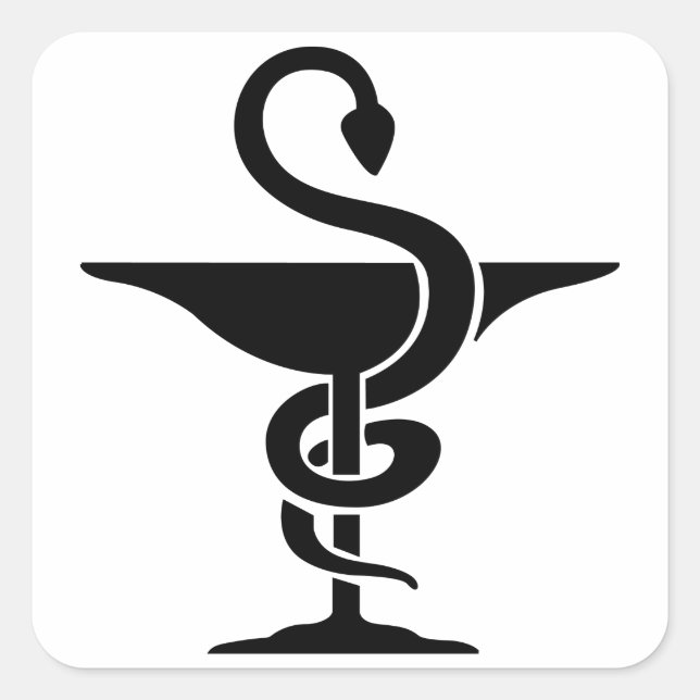 Bowl of Hygieia Square Sticker (Front)