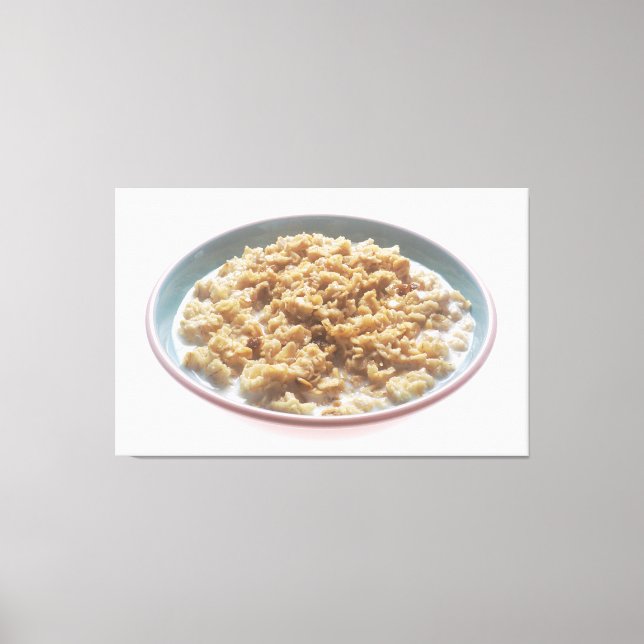 Bowl of Oatmeal Canvas Print (Front)