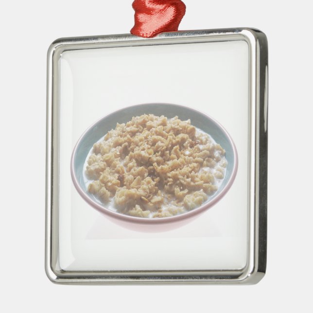 Bowl of Oatmeal Metal Tree Decoration (Left)