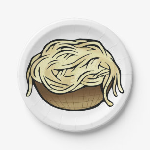 Bowl Of Pasta Paper Plate