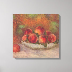 Bowl of Peaches (by Pierre-Auguste Renoir) Canvas Print