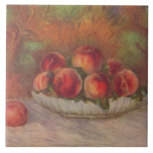 Bowl of Peaches (by Pierre-Auguste Renoir) Tile