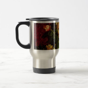Bowl of Peonies and Rose,Vincent van Gogh Travel Mug