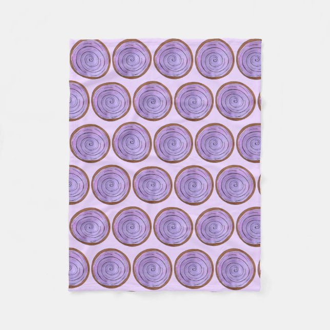 Bowl of POI Purple Hawaiian Food Taro Root Hawaii Fleece Blanket (Front)