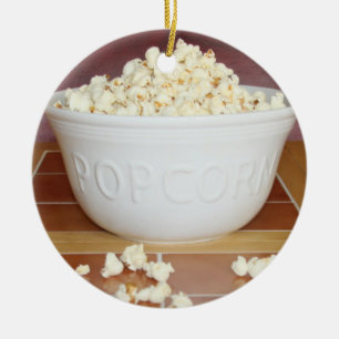 Bowl of Popcorn Ceramic Tree Decoration