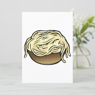 Bowl of Spaghetti Pasta Noodle Food Invitation