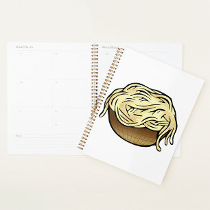 Bowl of Spaghetti Pasta Noodle Food Planner