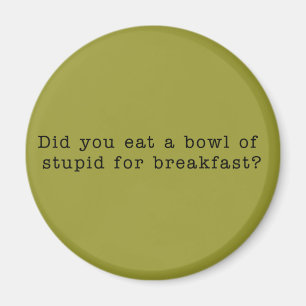 Bowl Of Stupid Magnet
