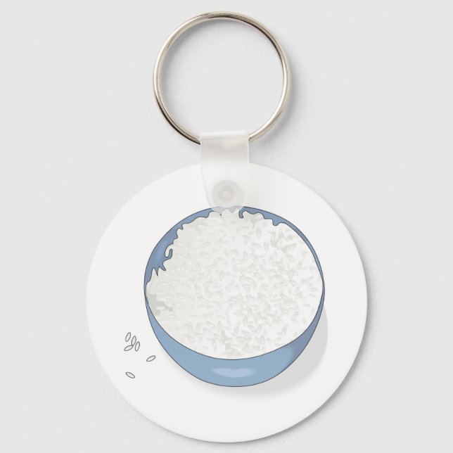 bowl of white rice key ring (Front)