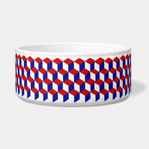 Bowl - Red, white, blue blocks