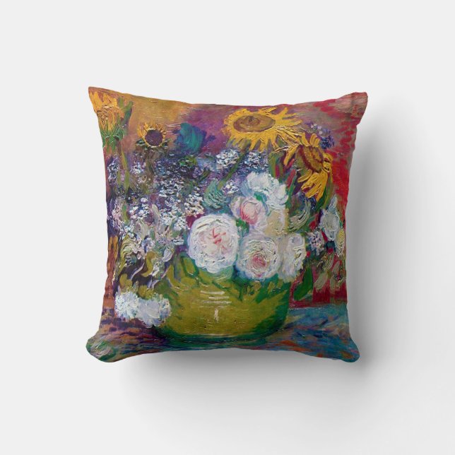 Bowl with Flowers, Van Gogh Cushion (Front)