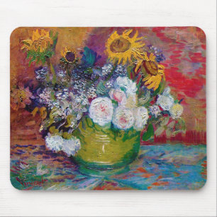 Bowl with Flowers, Van Gogh Mouse Mat