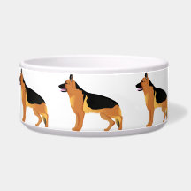 Bowl with German shepherd