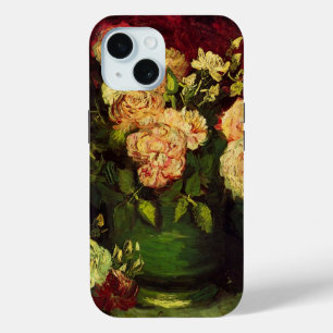 Bowl with Peonies and Roses by Vincent van Gogh iPhone 15 Case
