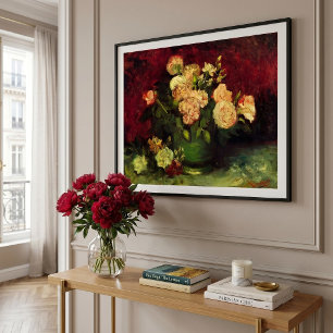 Bowl with Peonies and Roses by Vincent van Gogh Poster