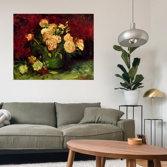 Bowl with Peonies and Roses by Vincent van Gogh Poster (Creator Uploaded)