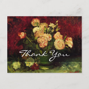 Bowl with Peonies and Roses, Vincent van Gogh Postcard