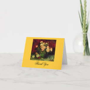Bowl with Peonies and Roses, Vincent van Gogh Thank You Card