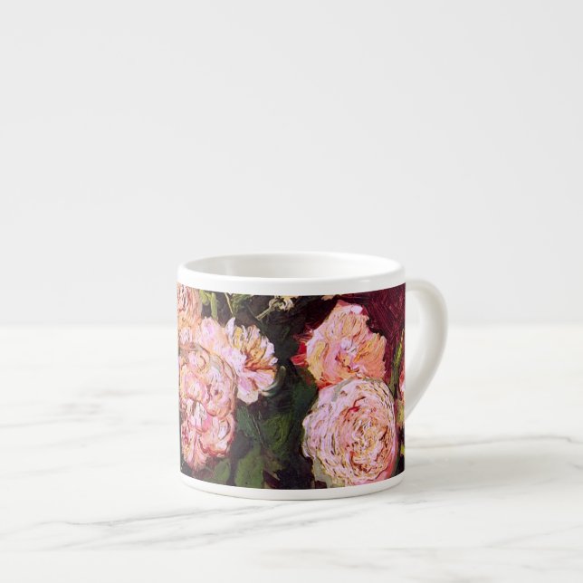 Bowl with Peonies & Roses Van Gogh Fine Art Espresso Cup (Front Right)