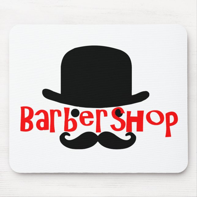 Bowler Barbershopper Mouse Mat (Front)