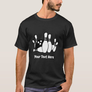 Bowler Bowling Ball Pins Custom T-Shirt