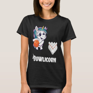 Bowler Bowling Unicorn Strike Bowling Pin Bowling  T-Shirt