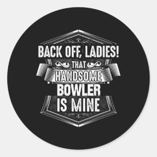 Bowler Bowling Wife Shirt Classic Round Sticker
