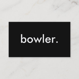bowler. business card