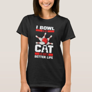 Bowler Cat Alley Team   League Bowling T-Shirt