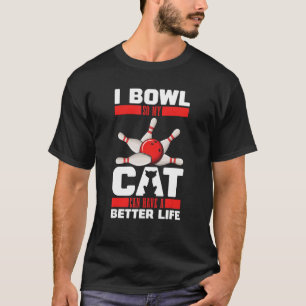 Bowler Cat Alley Team   League Bowling T-Shirt