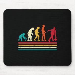 Bowler Evolution Retro Bowling Team Men Women Kids Mouse Mat