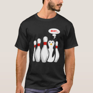Bowler For Bowling Club Bowling Player Penguin T-Shirt