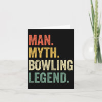 Bowler Funny Man Myth Bowling Team Legend Vintage