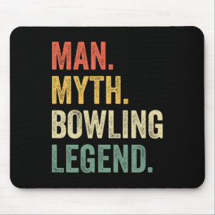Bowler Funny Man Myth Bowling Team Legend Vintage  Mouse Mat