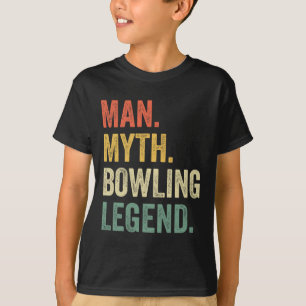 Bowler Funny Man Myth Bowling Team Legend Vintage T-Shirt