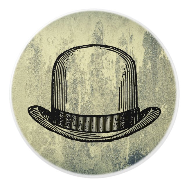 Bowler Hat Ceramic Knob (Front)