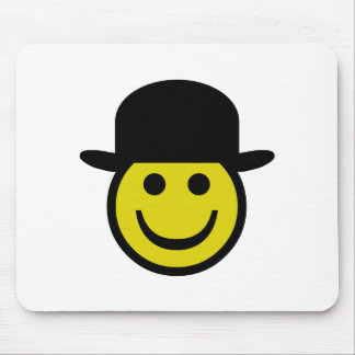 Bowler Hat Smiley Mouse Mat