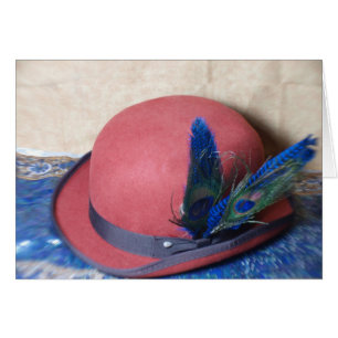 Bowler Hat with Peacock Feather