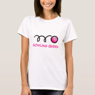 Bowler t shirt for women with pink bowling ball