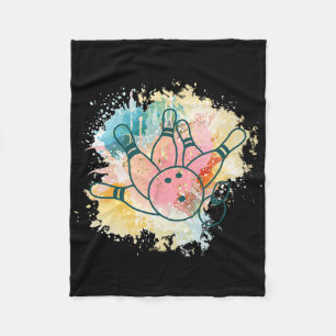 Bowler Teen Girl Bowling Byll Women Bowling Fleece Blanket