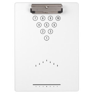 Bowler's Best Friend Bowling Pins and Lane Chart Clipboard