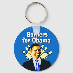 Bowlers for Obama Political Keychain