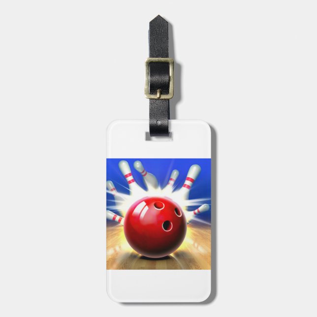 ***BOWLER'S LUGGAGE TAG*** **BOWLING BAG TAG** TAG (Front Vertical)