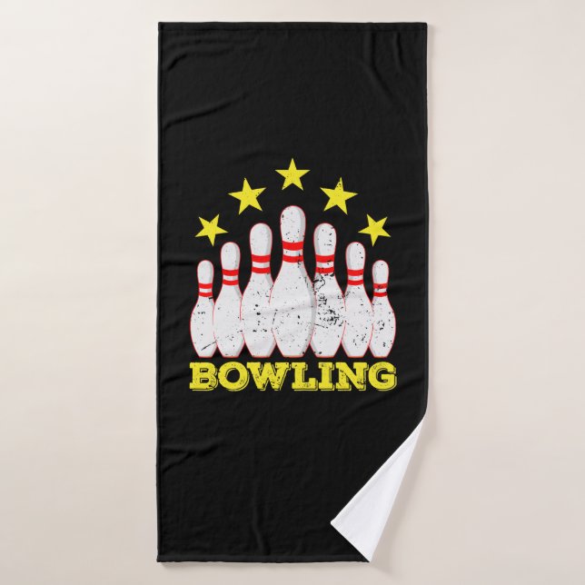 Bowling "10 pins" bath towel (Bath Towel)