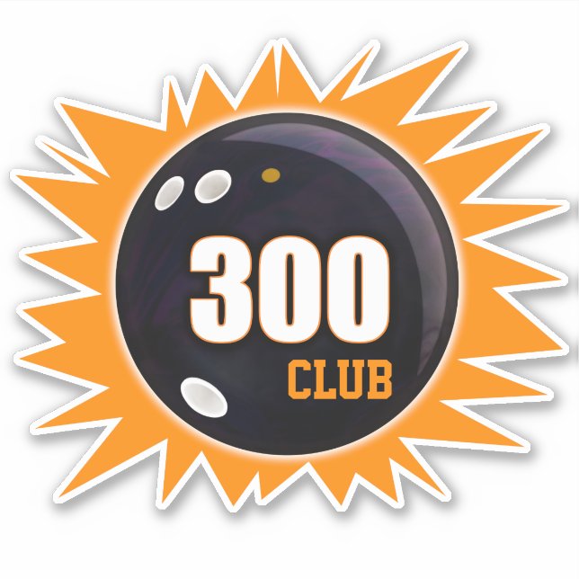 Bowling 300 Club, Bowling Ball & Orange, Vinyl (Front)