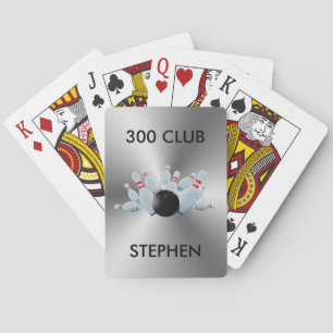 Bowling 300 Club Personalised Playing Cards