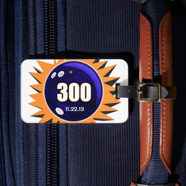 Bowling 300 Game - Bowling Ball Bag, Luggage Tag (Front Insitu 4)