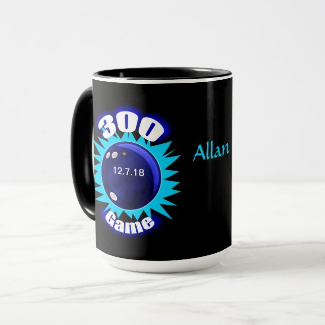 Bowling 300 Game Club - Bowler Honour Mug (Front Left)
